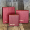 michael healy red gift box packaging