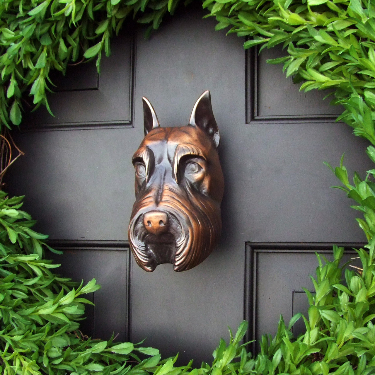 Schnauzer Door Knocker by Michael Healy