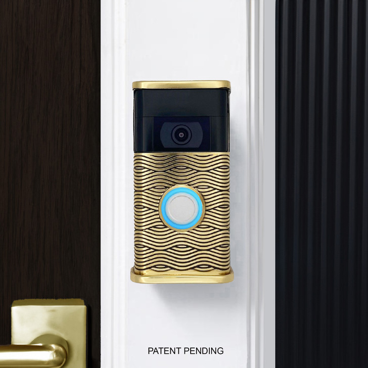 waves-video-doorbell-cover-brass-lifestyle