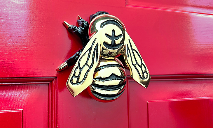 Michael Healy Designs Monogram Letter H Door Knocker – Handcrafted Nickel Silver, Signed By Artist