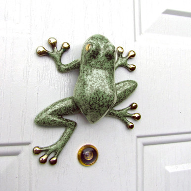 frog-door-knocker-green-brass-