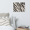 Black and White Zebra Striped Wall Art Decor on Canvas
