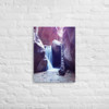 Slot Canyon Waterfall Wall Art with Neutral Colors