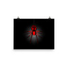 Red and Black Spider Poster