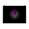 Creepy Crawly Purple Spider Poster