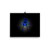 Black and Blue Spider Poster