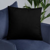 Unique Black Throw Pillow Featuring a Beautiful Purple Ladybug