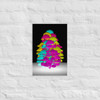 Fluorescent Floral Tree of Color Poster