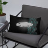 Black Crystal Fish Throw Pillow