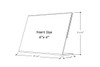 6" X 4" slanted tabletop sign holder dimensions