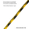 Yellow and Black Stanchion Rope
