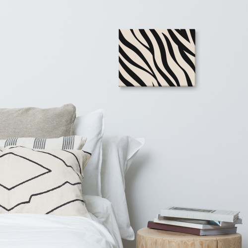 Black and White Zebra Striped Wall Art Decor on Canvas Black and White Zebra Striped Wall Art Decor on Canvas