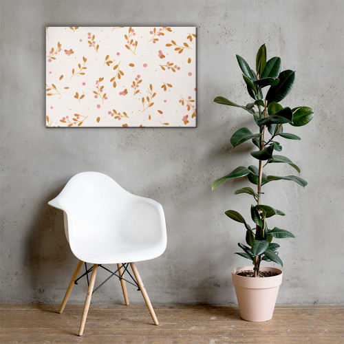 Golden Brown Leaves Wall Art on Canvas