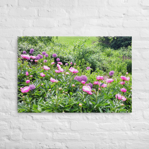 Purple Flowers in a Sea of Green Wall Art