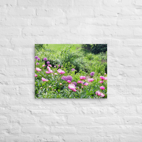 Purple Flowers in a Sea of Green Wall Art