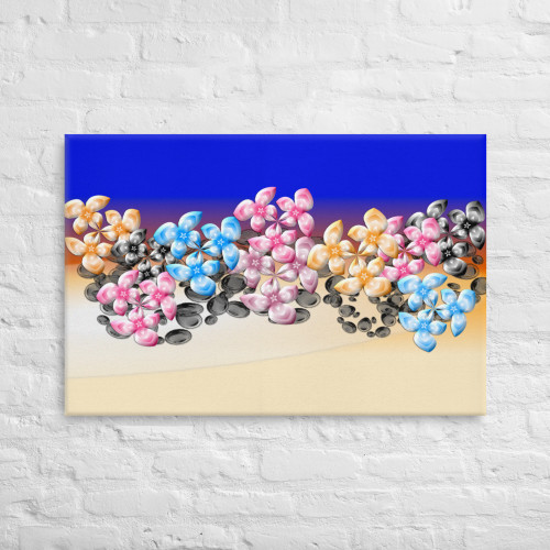 Glass Rocks and Flowers on Sunset Beach