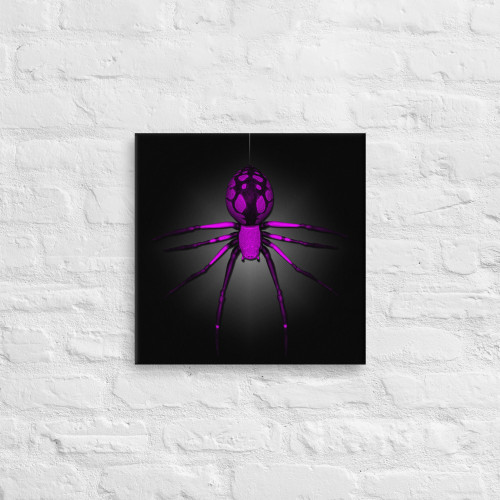 Purple Spider Dropping In Wall Art Purple Spider Dropping In Wall Art