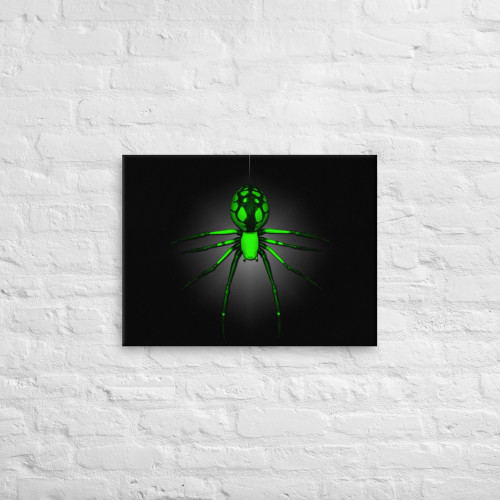 Green Spider Hanging Around Wall Art