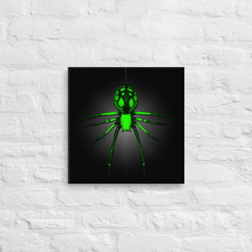 Green Spider Hanging Around Wall Art