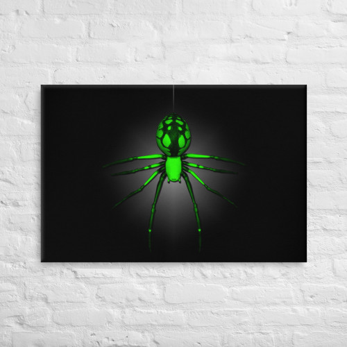 Green Spider Hanging Around Wall Art