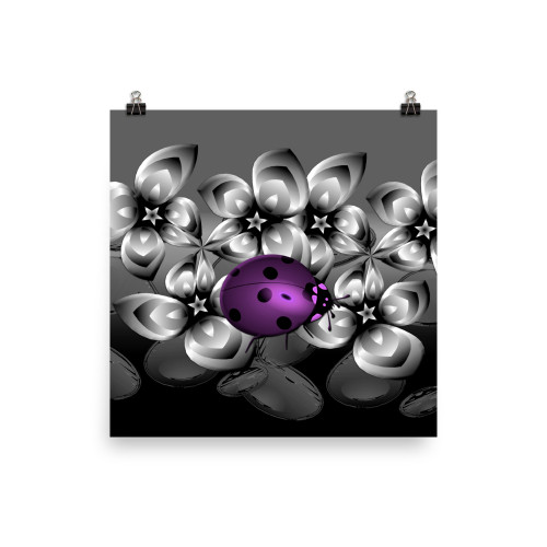 Unique Purple Ladybug Poster Unique Purple Ladybug Poster