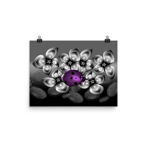 Unique Purple Ladybug Poster Unique Purple Ladybug Poster