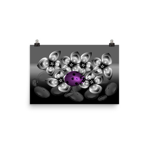 Unique Purple Ladybug Poster Unique Purple Ladybug Poster