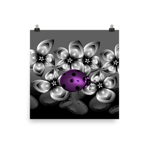Unique Purple Ladybug Poster Unique Purple Ladybug Poster