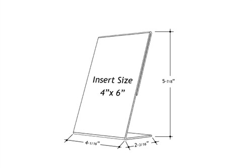 4" X 6" slanted tabletop sign holder dimensions 4" X 6" slanted tabletop sign holder dimensions