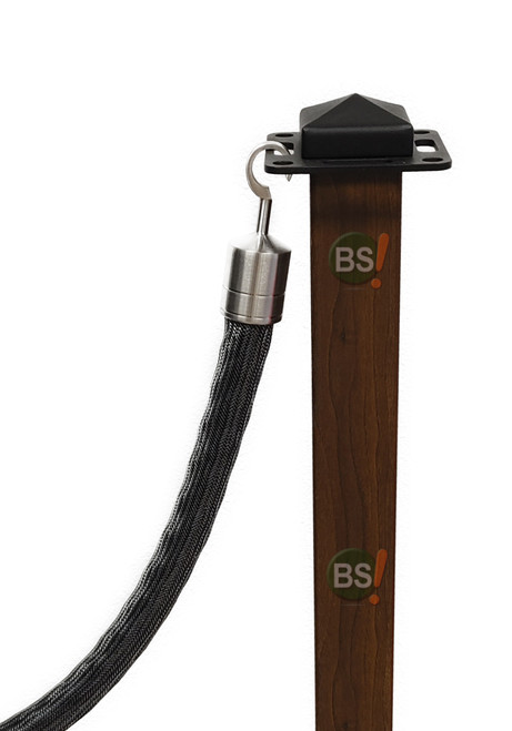 Black Ice Barrier Rope With Stainless Hooks