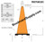 JBC 28 inch Traffic Cone Spec Sheet
