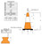 JBC 18 inch Reflective Traffic Cone Spec Sheet