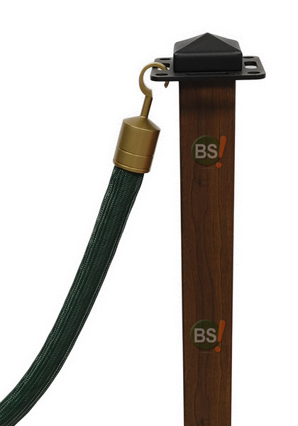 Forest Green Barrier Rope With Hooks