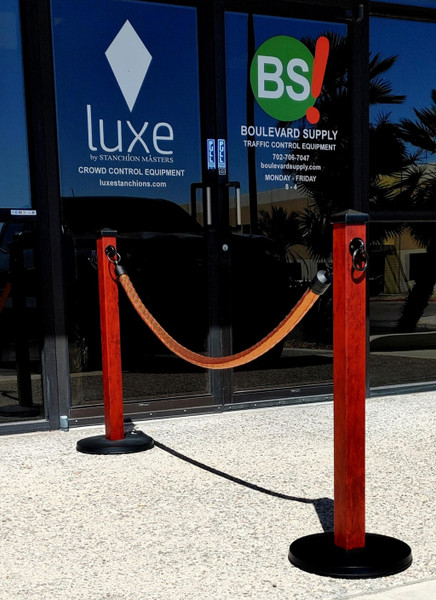 Dark Red Marble Post Stanchions