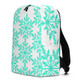 White Backpack with Sky Blue Snowflakes