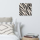 Black and White Zebra Striped Wall Art Decor on Canvas