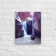 Slot Canyon Waterfall Wall Art with Neutral Colors