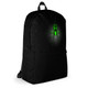 Black Backpack With Protective Green Spider