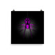 Creepy Crawly Purple Spider Poster