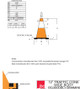 12 Inch JBC Traffic Cones Spec Sheet