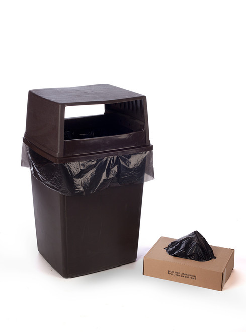 25" x 48" 4 Mil Trash Can Liner Black