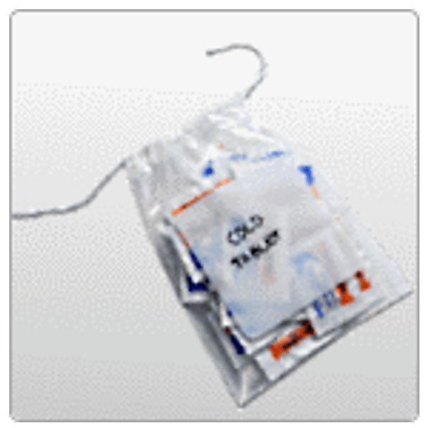 5" x 8" 1.5 Mil Polypro Pull-Tite Drawstring Bag w/Wht Block