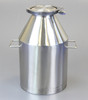 Description Clamp Container 10L
Nominal Volume: 10L
Material of Construction: Body: 316 stainless steel
Side Handles: 304 stainless steel
Lid: 316 stainless steel
Clamp: 316 stainless steel (may be 304 stainless steel)
Gasket: Silicone (conforms to FDA CFR 177.2600)
Method of Construction: Crevice free body, welds ground & polished
Surface Finish: Better than 0.5 microns Ra
Overall Height: 368mm
Body Height: 342mm
Body Diameter: 222mm
Nominal Weight (body, lid, clamp & gasket): 5.0 Kg
Note: The neck of the container is fitted with a 4” diameter ferrule which conforms to BS4825-3