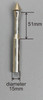 SAMPLING TIP POWDER THIEF 316 STAINLESS STEEL 5 ml / DIAMETER 19 mm