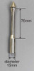 SAMPLING TIP POWDER THIEF 316 STAINLESS STEEL 8 ml / DIAMETER 19 mm