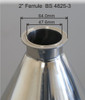 2 INCH FERRULE
Nominal volume of 23.3 liters for efficient handling of materials
Top diameter of 400 mm and flange diameter of 418 mm for seamless integration with existing systems
Overall height of 396 mm with a spout length of 25 mm, designed for easy pouring and transferring materials
Weighs only 4.2 kg, lightweight for easy handling without compromising strength
Storage recommendation: Dry conditions and ambient temperature suitable for optimal longevity
BSE/TSE compliant, using only vegetable-origin polishing compounds during manufacturing