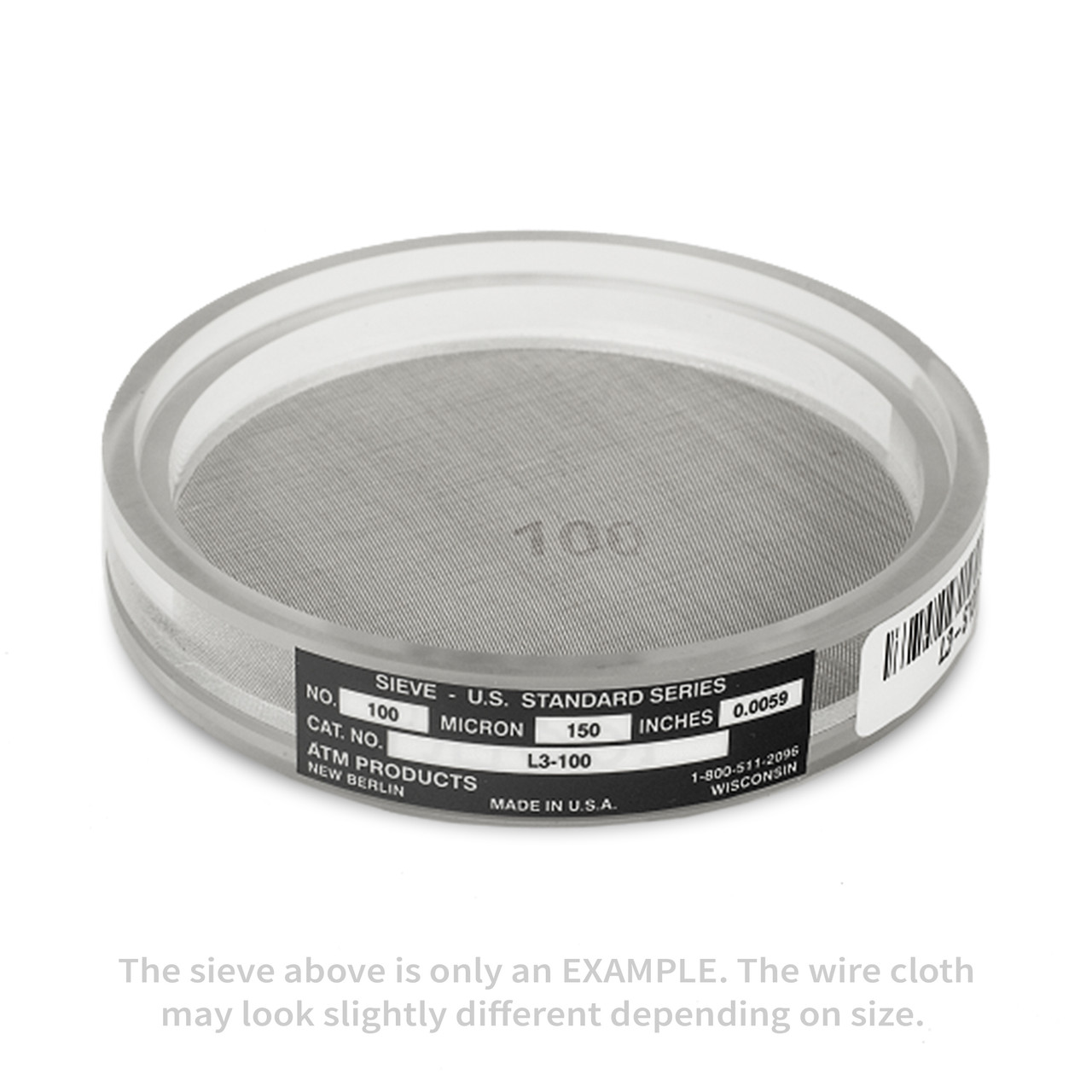 SIEVE 3.5 INCH L3P ACRYLIC SIEVE US STD .090 mm__ASTM #170__TYLER 170 mesh