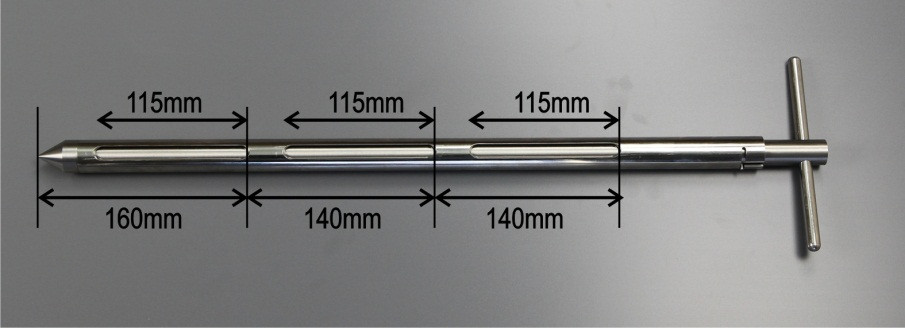 Pocket Sampler SS  600 mm INNER ROD 316 SS 3 POCKETS 15ml ea
