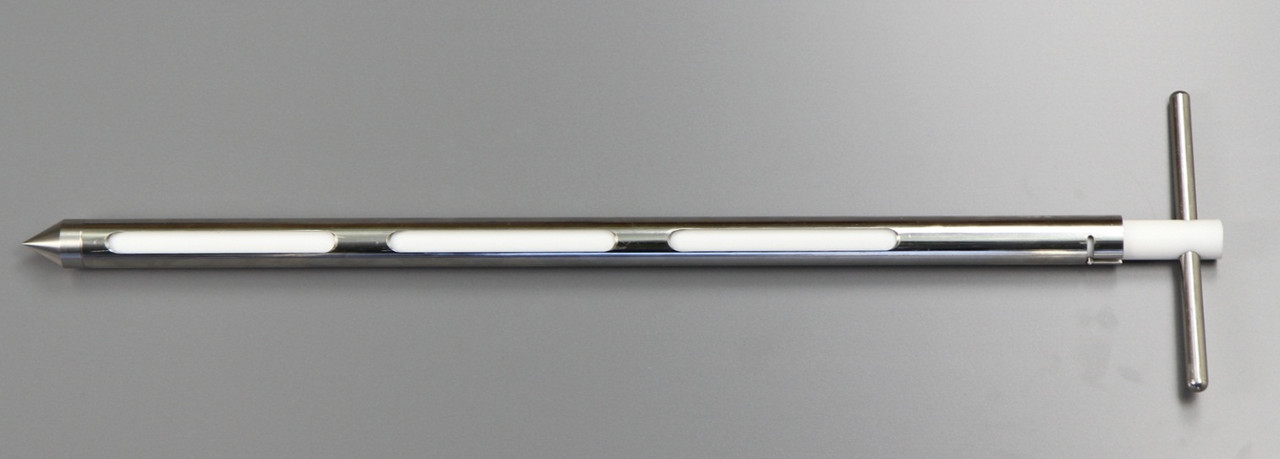 Part No. 1220A600
Description Pocket Sampler 600mm
Material of Construction: Outer Rod: 316 stainless steel
Tip: 316 stainless steel
Handle: 316 stainless steel
Inner Rod: PTFE
Outer Diameter of Outer Tube: 25 mm
Overall Length: 600 mm
Pocket Length: 115 mm
Pocket Width: 11 mm
Pocket Volume: 15 ml
Number of Pockets 3
Pocket Positions:
External Finish: <1 Micron Ra
Internal Pocket Finish: Fine machined finish
Nominal Weight of Sampler: 970 g