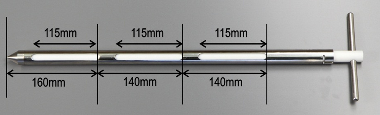 Pocket Sampler SS 600 mm  INNER ROD PTFE 3 POCKETS 15ml ea